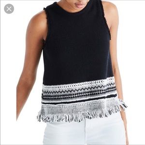 Madewell Villagroove Fringe Sweater Tank